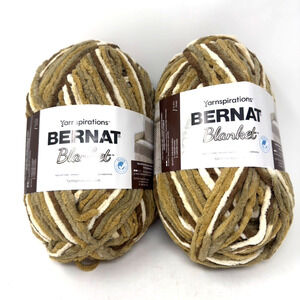 Bernat Blanket Yarn Sonoma Lot of 2 100% Poly 10.5oz 220 yds